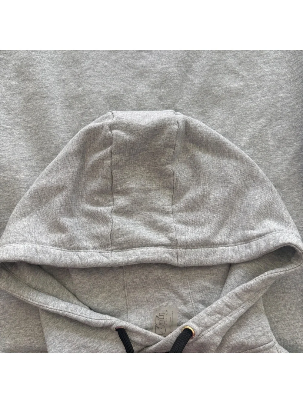 P.E Nation Grey Hoodie with Sherpa Sleeves and Drawstring Hood, Size S